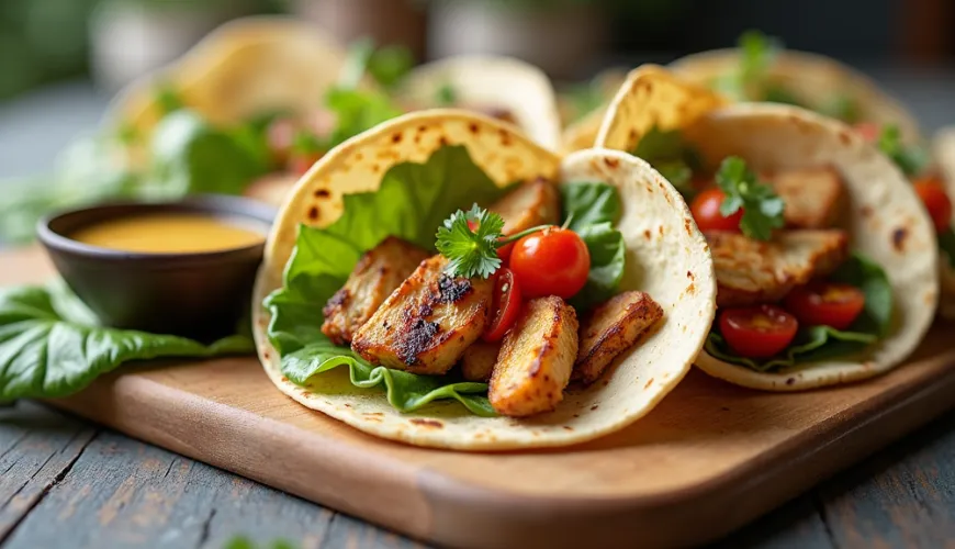 Zdravé tacos s rajčaty a zeleninou