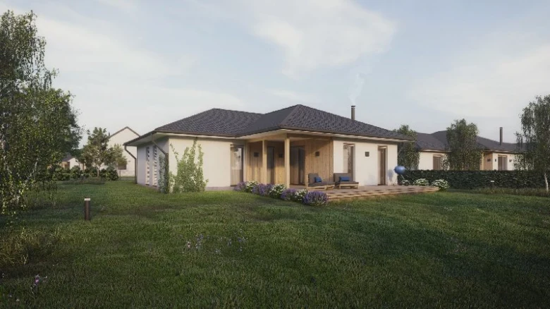 Moderní bungalov s velkou zahradou.