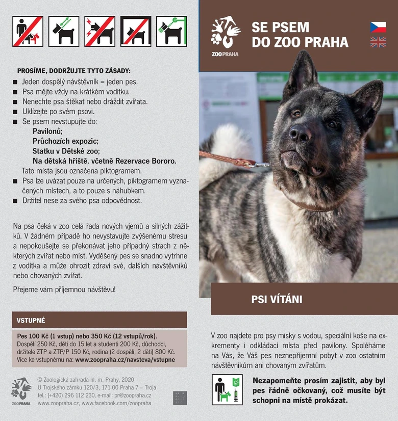 Pravidla pro návštěvu zoo se psem