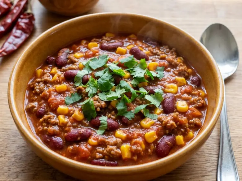 Hot chili con carne vaněk s fazolemi a kukuřicí