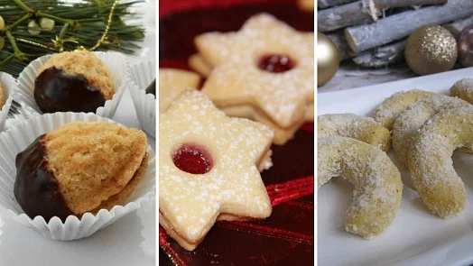 Vánoční cukroví: linecké sušenky s čokoládou a marmeláda
