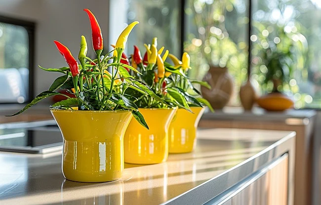 Pěstování papriček chilli v kuchyňském prostředí