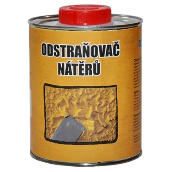 Czech paint remover for stripping old coating from metal surfaces.