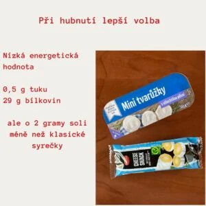 Porovnání výživových hodnot olomouckých tvarůžků a sýra