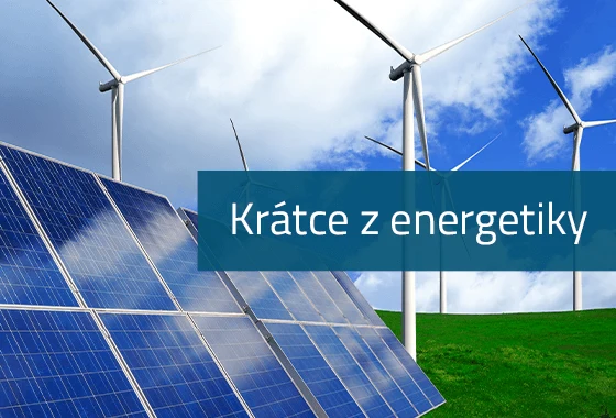 Solární panely a větrné turbíny jako obnovitelné zdroje energie.