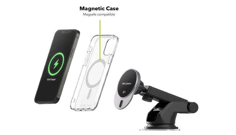 Magnetický kryt pro bezpečné nabíjení telefonu v autě