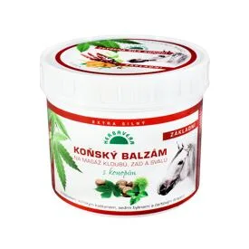 Koňský balzam s křenem pro bolest lýtek